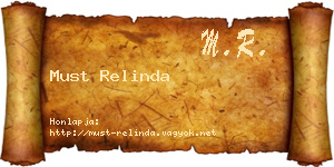 Must Relinda névjegykártya
